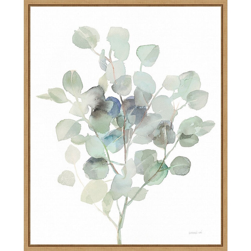 Amanti Art Eucalyptus III Cool by Danhui Nai Framed Canvas Wall Art Print, 23" x 28" (A42677089685)