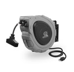 Hose Reel Pro 65 ft. Extension Cord Reel, 3-Outlet, 12 AWG, Gray (EC-GY-65)