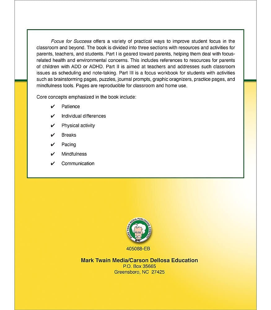Mark Twain Focus For Success Workbook