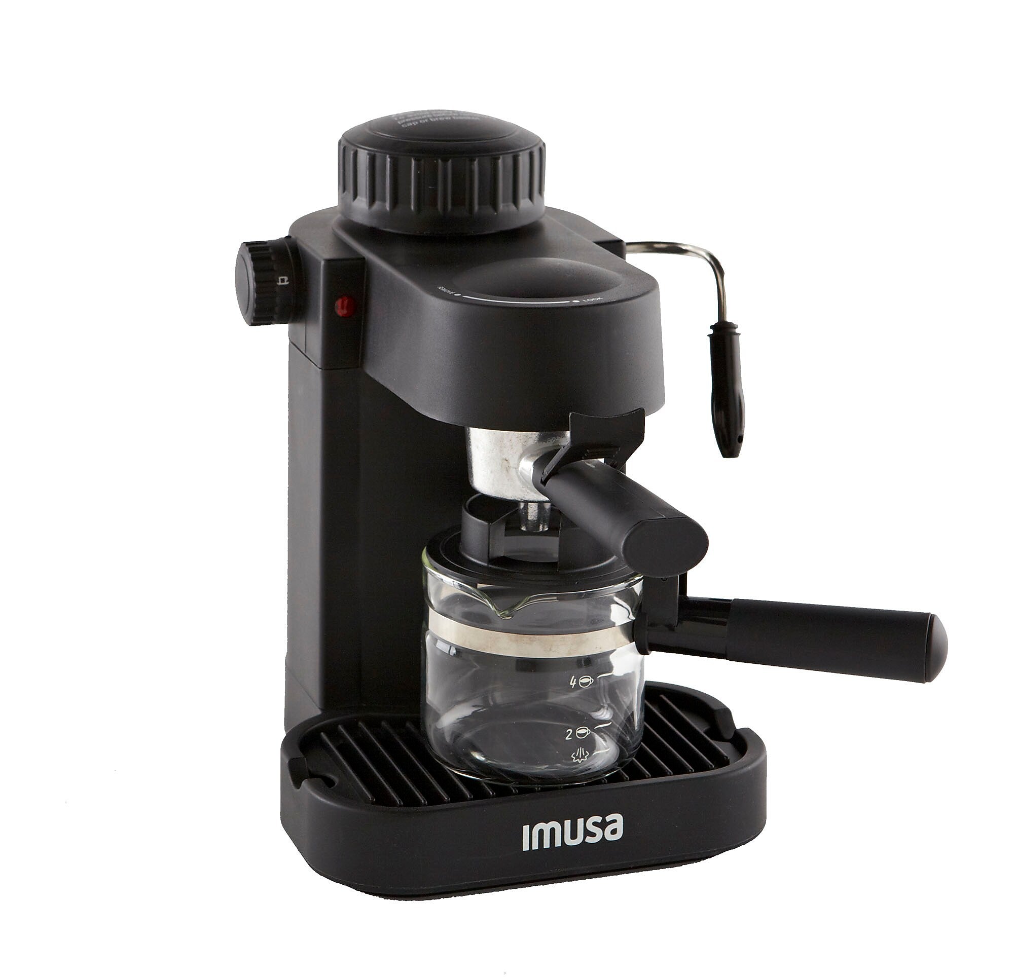 Imusa 4-Cups Steam Espresso Machine (GAU-18202)