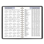 2026 AT-A-GLANCE DayMinder 5" x 8" Daily Appointment Book, Faux Leather Cover, Black (G100-00-26)