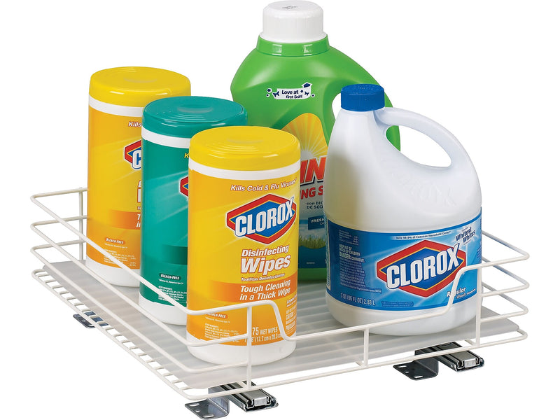 Household Essentials Glidez Steel Storage Organizer, White (1516-1)