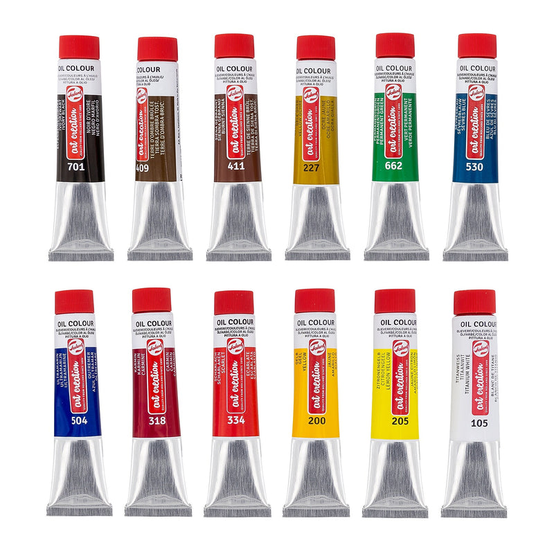 Talens Art Creation Oil Paint, Assorted Colors, 12mL, 12/Set, 2 Sets/Bundle (TLN9020112M-2)