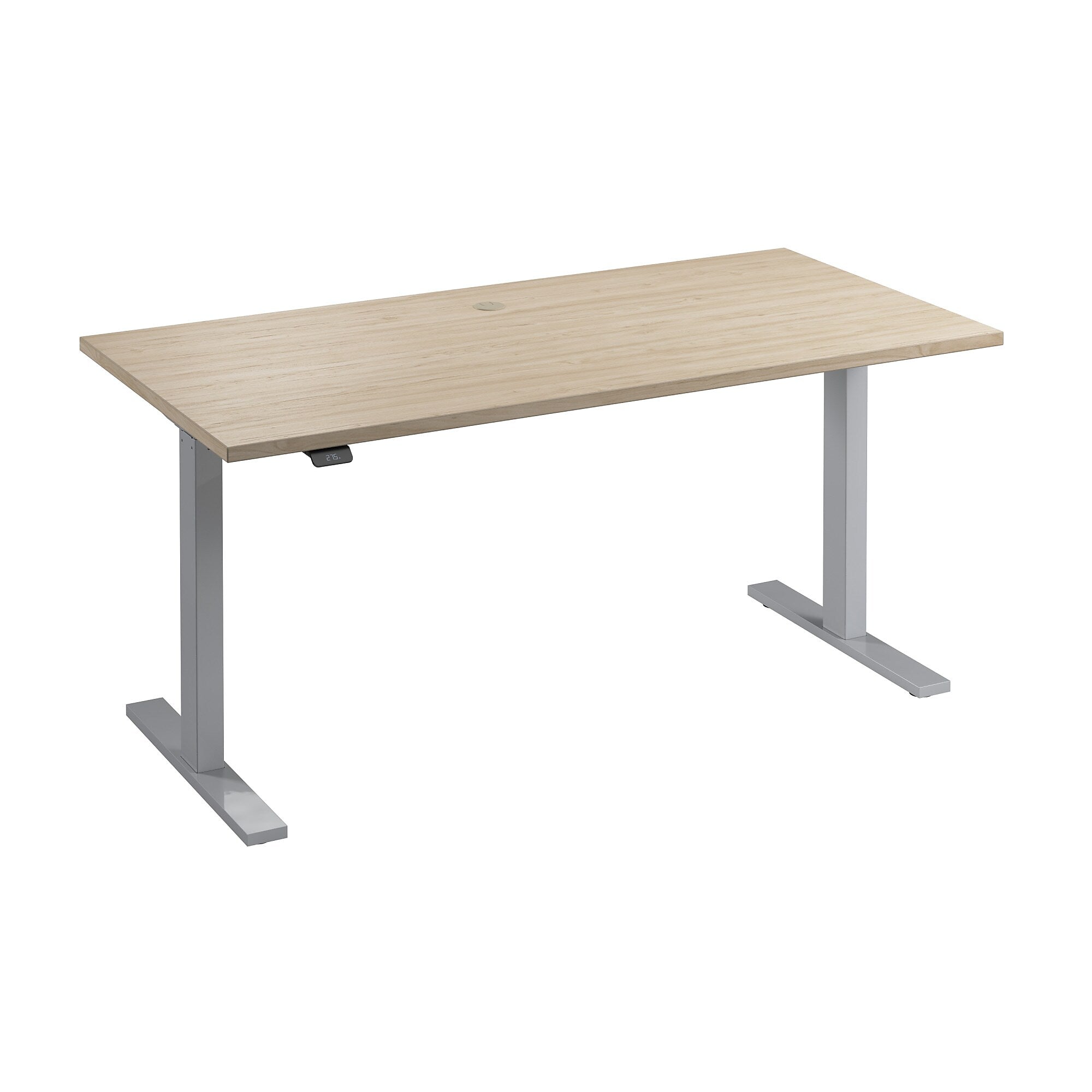 Bush Business Furniture Move 60 Series 60"W Electric Adjustable Standing Desk, Natural Elm/Cool Gray Metallic (M6S6030NESK)