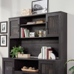 Sauder Tiffin Line 66"W Desktop Hutch, Raven Oak (433264)