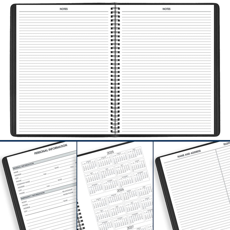 2026 AT-A-GLANCE 8.25" x 11" Weekly Appointment Book, Faux Leather Cover, Black (70-950-05-26)