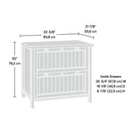 Sauder Costa Commercial 2-Drawer Lateral File Cabinet, Letter/Legal Size, Lockable, 33"W x 22"D, Chalked Chestnut (420040)