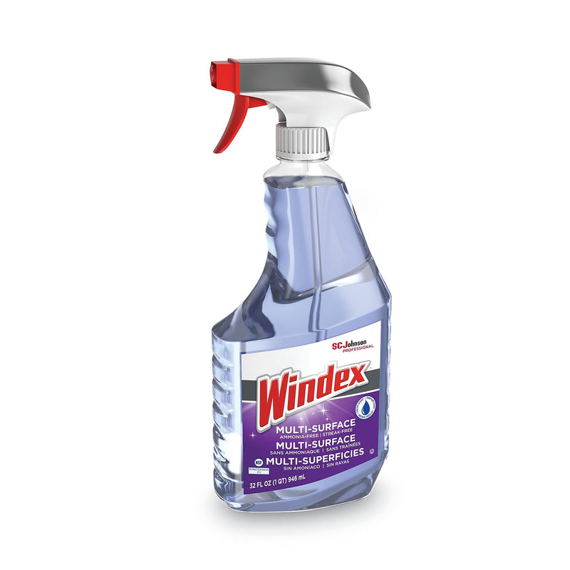 Windex Non-Ammoniated Glass/Multi Surface Cleaner, Fresh Scent, 32 oz. Bottle, 8/Carton (SJN322381)