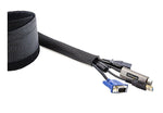 StarTech 10' Cable Management Sleeve, Black, Trimmable Heavy Duty Cable Wrap (WKSTNCMFLX)