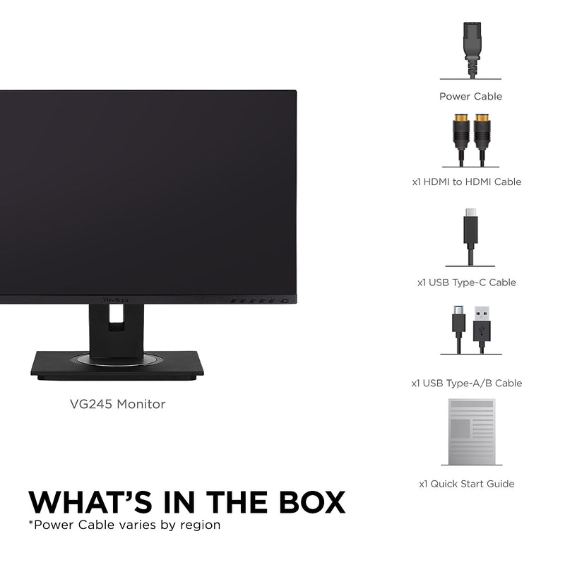 ViewSonic 24" 60Hz LED Monitor, Black (VG245 )