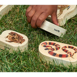 TickiT Wooden Reptile & Amphibian Blocks, Natural, 15/Set (CTU73570)