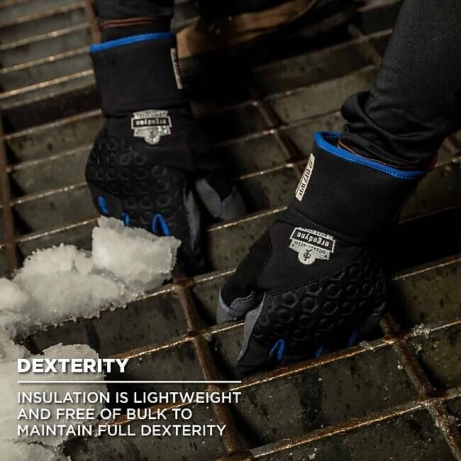 ProFlex 817WP Reinforced Thermal Waterproof Utility Gloves, Black, XL (17375)