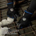 ProFlex 817WP Reinforced Thermal Waterproof Utility Gloves, Black, 2XL (17376)