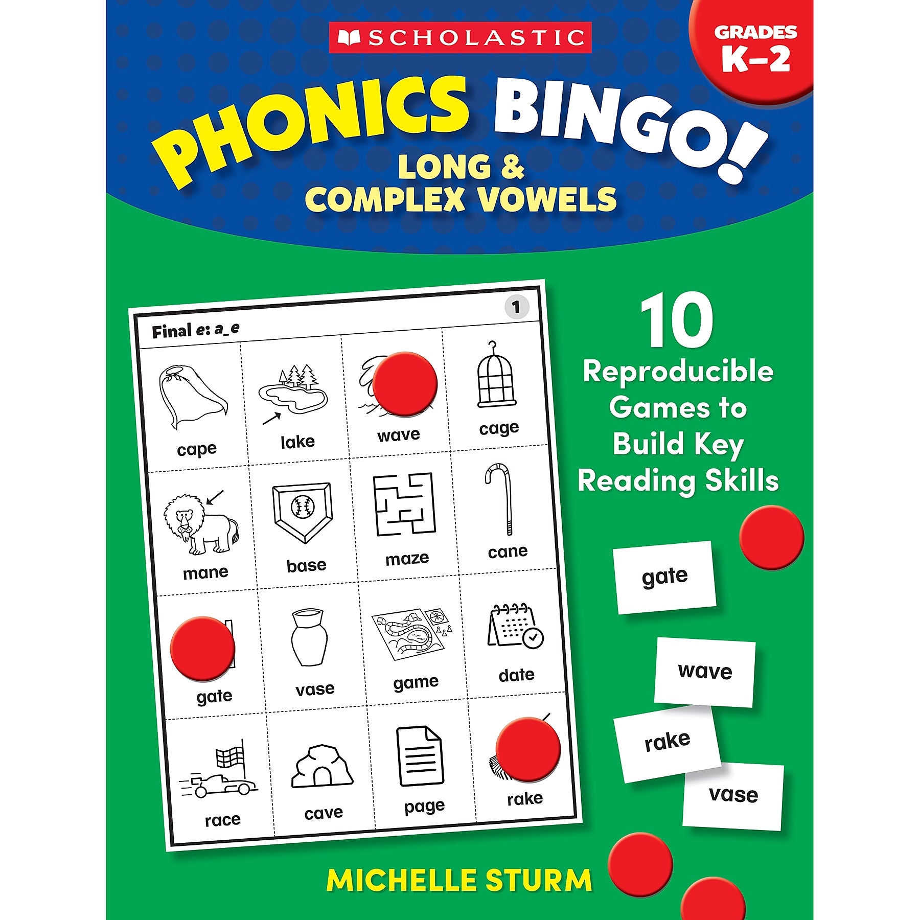 Scholastic Teaching Solutions Phonics Bingo: Long & Complex Vowels Activity Book (SC-9781546106500)