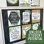 Hadley Designs 14" x 11" Boho Farmhouse Growth Mindset Classroom Decor Posters, 9/Set (HDDX004A2EQMD)