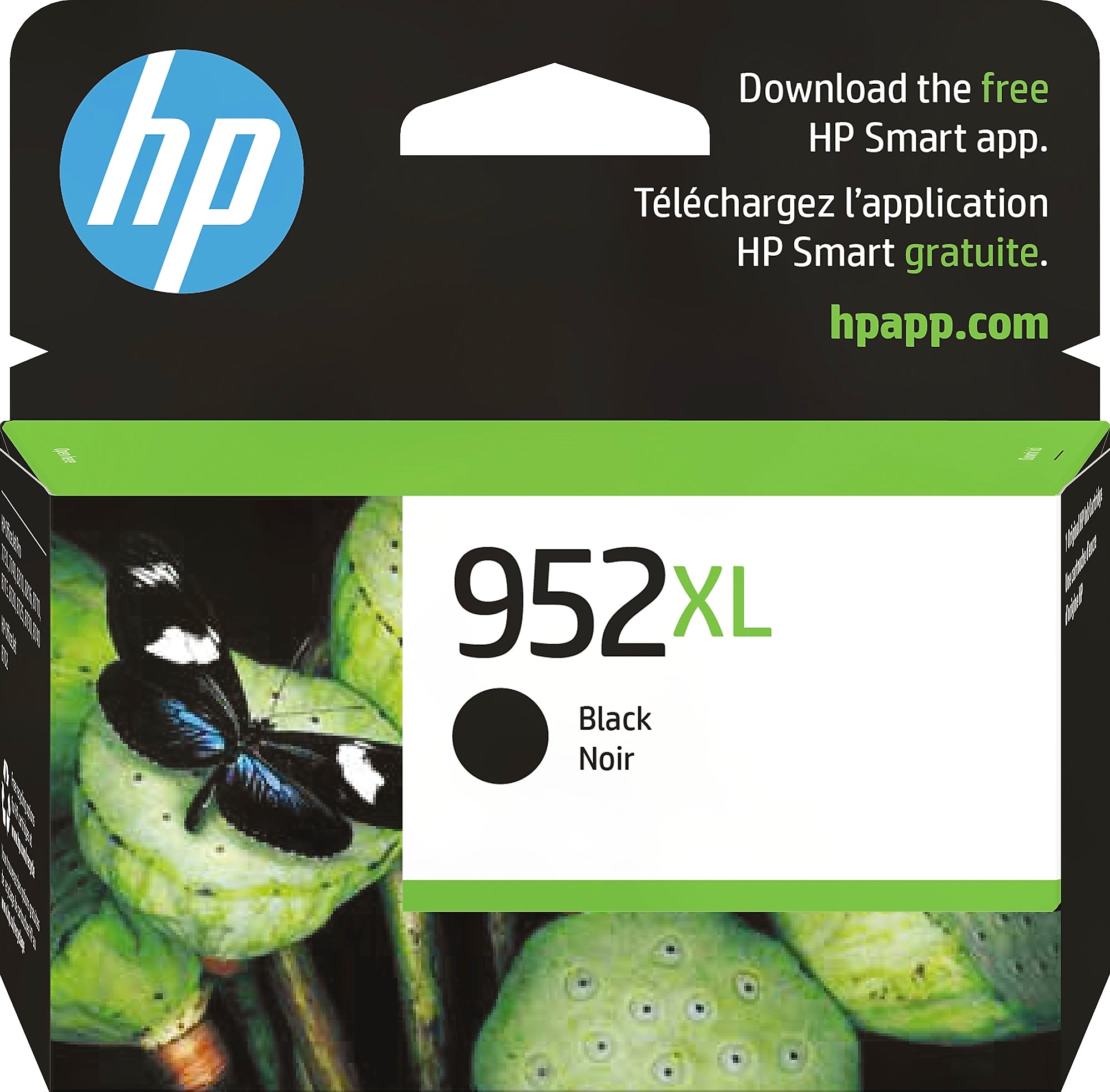 HP 952XL Black High Yield Ink Cartridge, Prints Up to 2,000 Pages (F6U19AN#140)