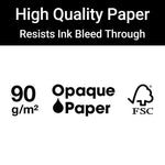 Miquelrius 1-Subject Notebook, 8.5" x 11", College-Ruled, 80 Sheets, Lavender, 5/Carton (48281CS)