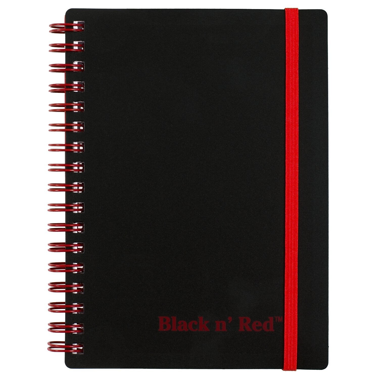 Black N' Red 1-Subject Professional Notebooks, 3.75" x 5.625", Wide Ruled, 70 Sheets, Black (JDKF67010)