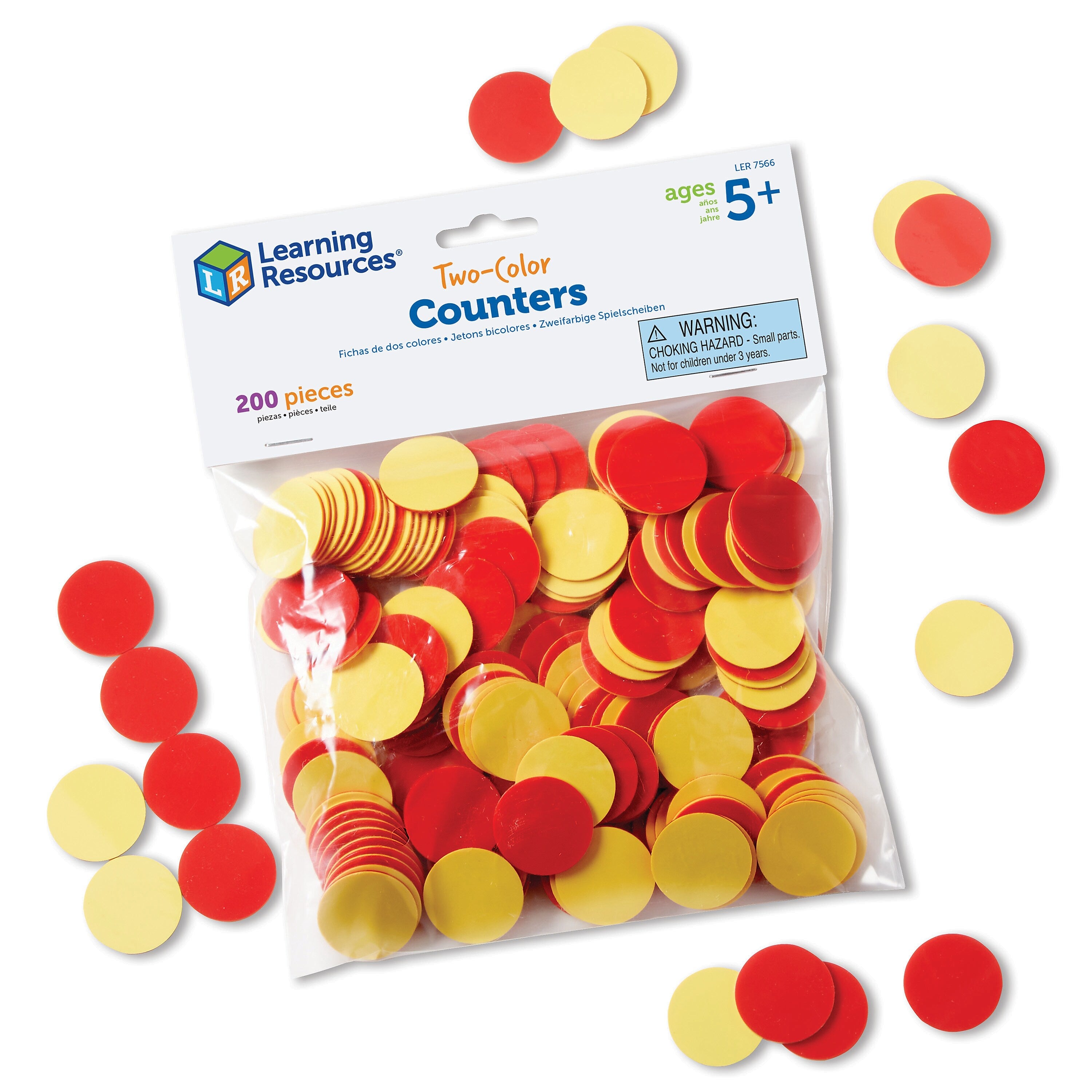 Learning Resources Red & Yellow Counters, 200/Set