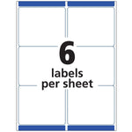 Avery Easy Peel Laser Shipping Labels, 3-1/3" x 4", Clear, 300 Labels/Box (5664)