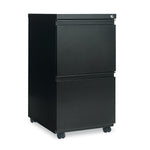 Alera 2-Drawer Mobile Vertical File Cabinet, Letter/Legal Size, Lockable, 28.25"H x 15.88"W x 19"D, Black (ALEPBFFBL)