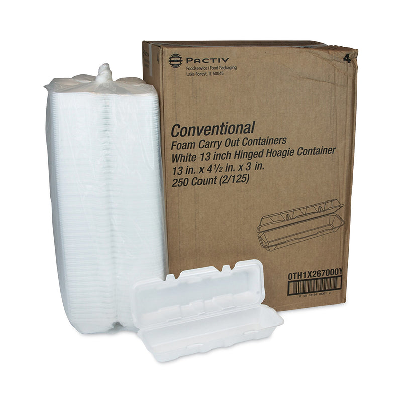 CONTAINER,13" HOAGIE,WH