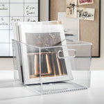 iDESIGN Small Stackable Plastic Storage Bin, 8" x 10"x 12", Clear, 4/Pack (29112M4)