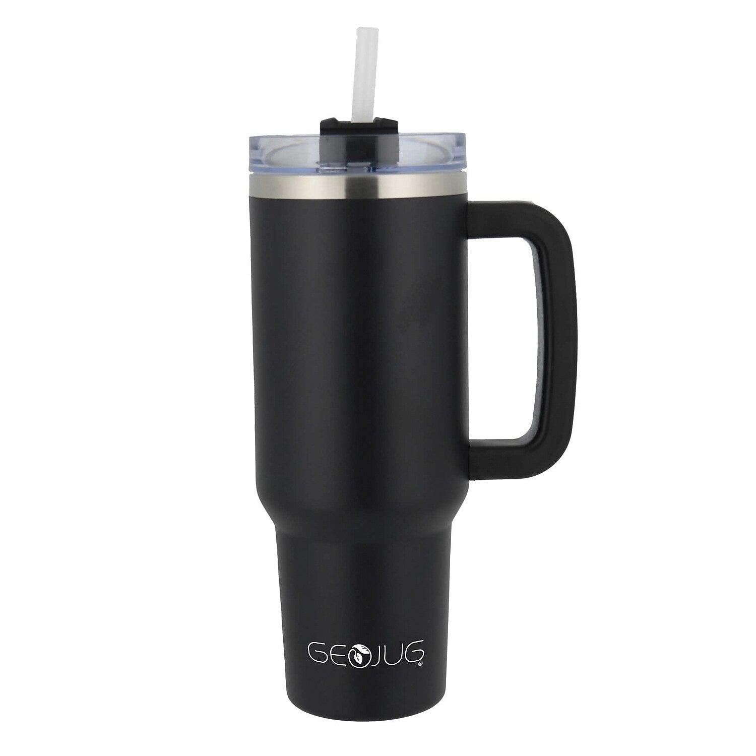 Brentwood Geojug Stainless Steel Double Walled Tumbler Cup, 40 oz., Black (CMB-1200BK)