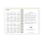 Planning Calendar DD Rugby Stripe Navy Frosted PP 5x8 RY26 Daily/Mthly Safety Wirebound -