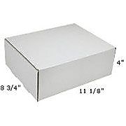 Partners Brand Corrugated Mailers, 11 1/8" x 8 3/4" x 4", White, 50/Bundle (M1184)