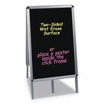 MasterVision Double Sided Magnetic Wet Erase Board, Silver Aluminum Frame, 23" x 33" (BVCDKT30505072)