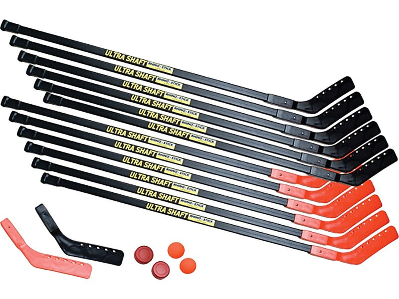 Champion Sports Ultra Shaft Hockey Set, Black/Red (US52SET)