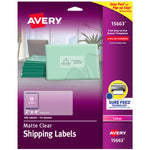 Avery Easy Peel Laser Shipping Labels, 2" x 4", Clear, 100 Labels/Pack (15663)