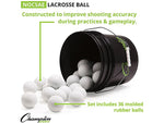 Champion Sports Lacrosse Ball Bucket, White/Black (LBWN36)