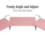 Mind Reader Adjustable Dual Monitor Stand, Up to 44 lbs., Pink (MDFMOND-PNK)