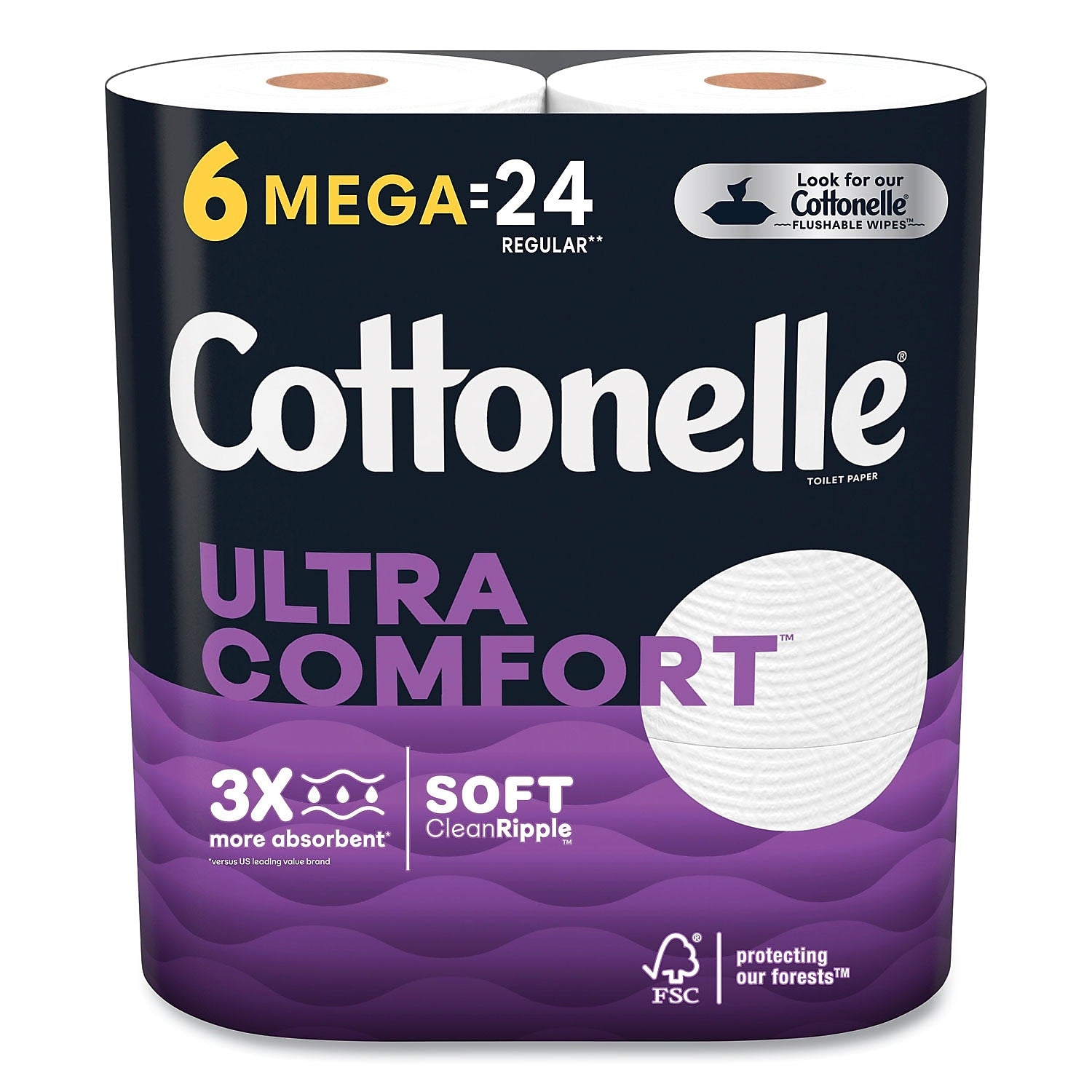 Cottonelle Ultra ComfortCare Toilet Paper, 2-Ply, White, 284 Sheets/Roll, 36 Rolls/Carton (KCM55707)