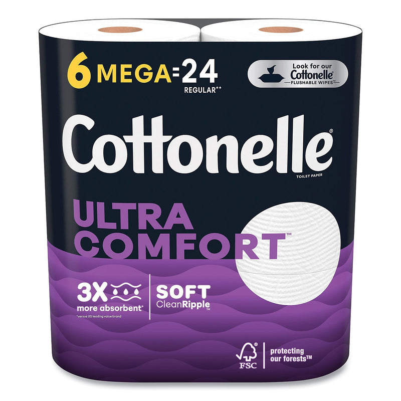 Cottonelle Ultra ComfortCare Toilet Paper, 2-Ply, White, 284 Sheets/Roll, 36 Rolls/Carton (KCM55707)