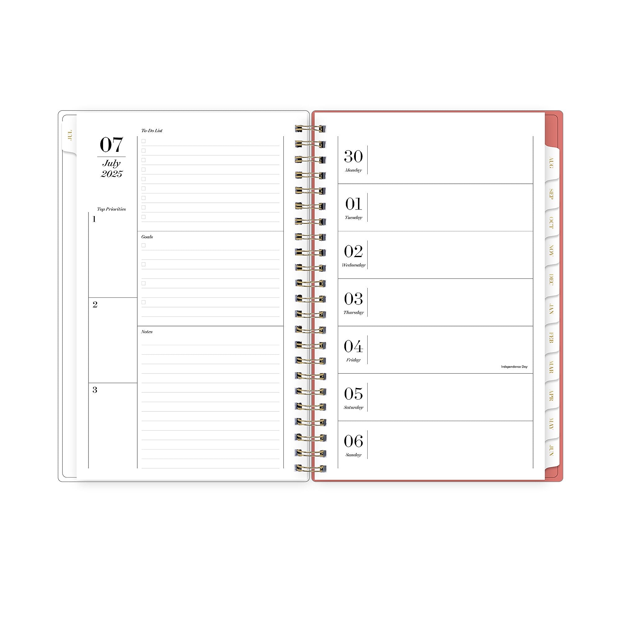 2025-2026 Blue Sky Sincerely Jules Rosie 5" x 8" Academic Weekly & Monthly Planner, Plastic Cover, Multicolored (155340)