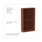 Alera Valencia 56"H 4-Shelf Bookcase with Adjustable Shelves, Medium Cherry (ALEVA635632MC)