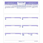 2026 AT-A-GLANCE Flip-A-Week 7" x 5.5" Weekly Desk Calendar Refill Pages, White/Blue (SW705X-50-26)