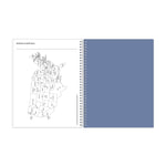 2025-2026 Blue Sky Tanya Blue 8.5" x 11" Academic Year Daily Planner, Plastic Cover, Multicolored (156259)