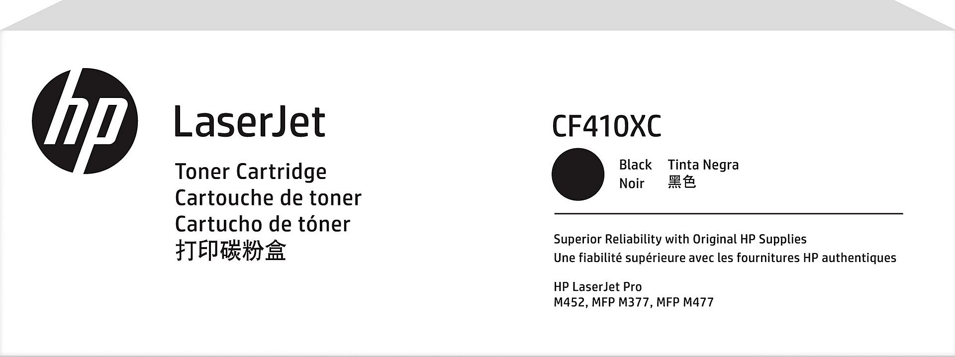 HP 410XC Black High Yield Toner Cartridge, Prints Up to 6,500 Pages (CF410XC)