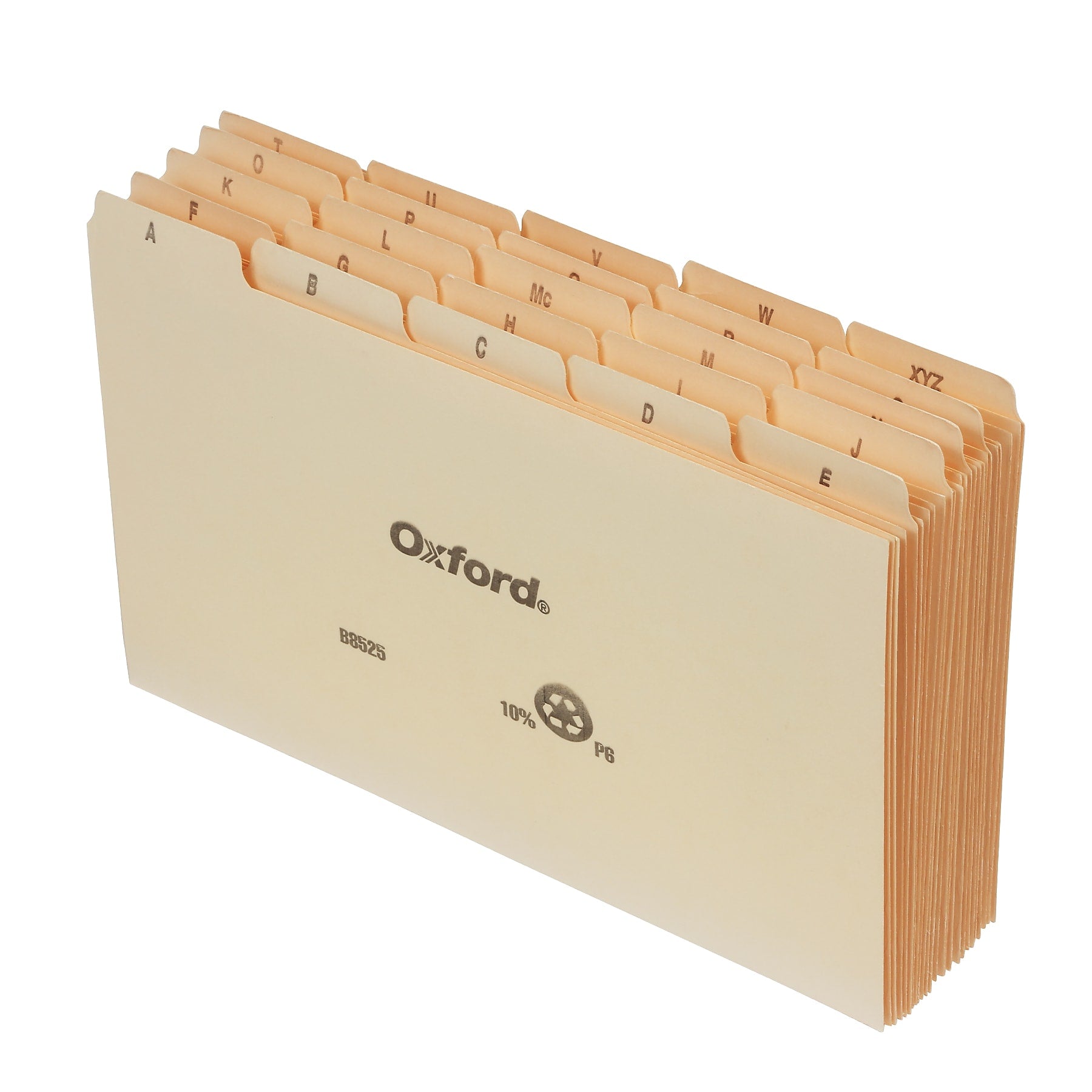 Oxford Index Card Dividers, 5" x 8", Manila, 25/Pack (B8525)