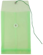 JAM Paper Premium Expanding Wallet with Button & String Closure, 6 1/4" x 9 1/4", Green, 3/Pack (472B1grx3)
