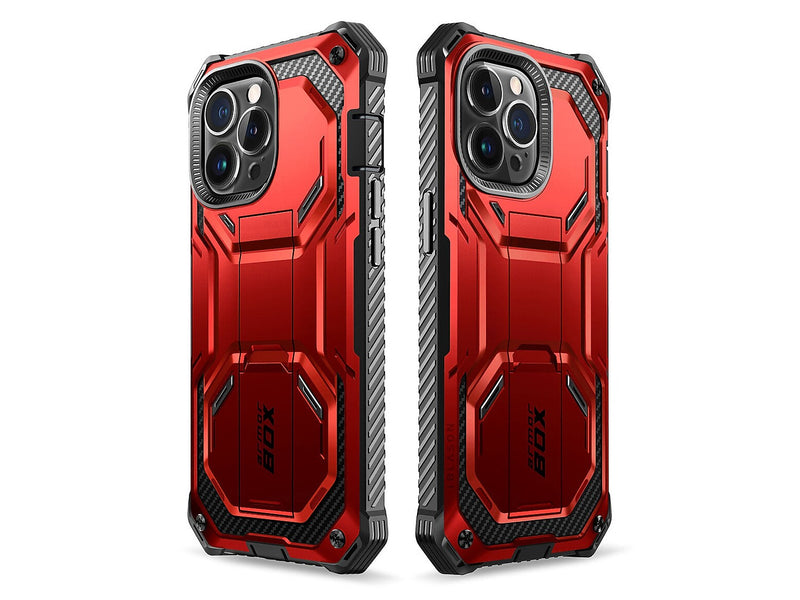 i-Blason ArmorBox Metallic Red Rugged Case for iPhone 14 Pro (iPhone2022Pro-6.1-Armorbox-SP-Ruddy)