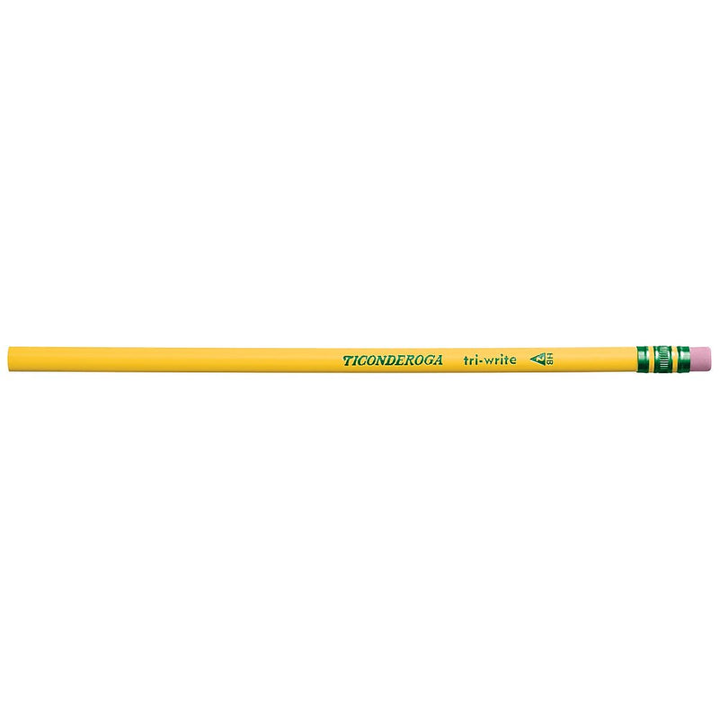 Ticonderoga Tri-Write Wooden Pencil, 2.2mm, #2 Soft Lead, Dozen  (X13856X)