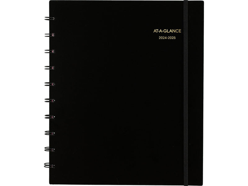 2024-2025 AT-A-GLANCE Move-A-Page 9" x 11" Academic Weekly & Monthly Planner, Poly Cover, Black (70-957E-05-25)