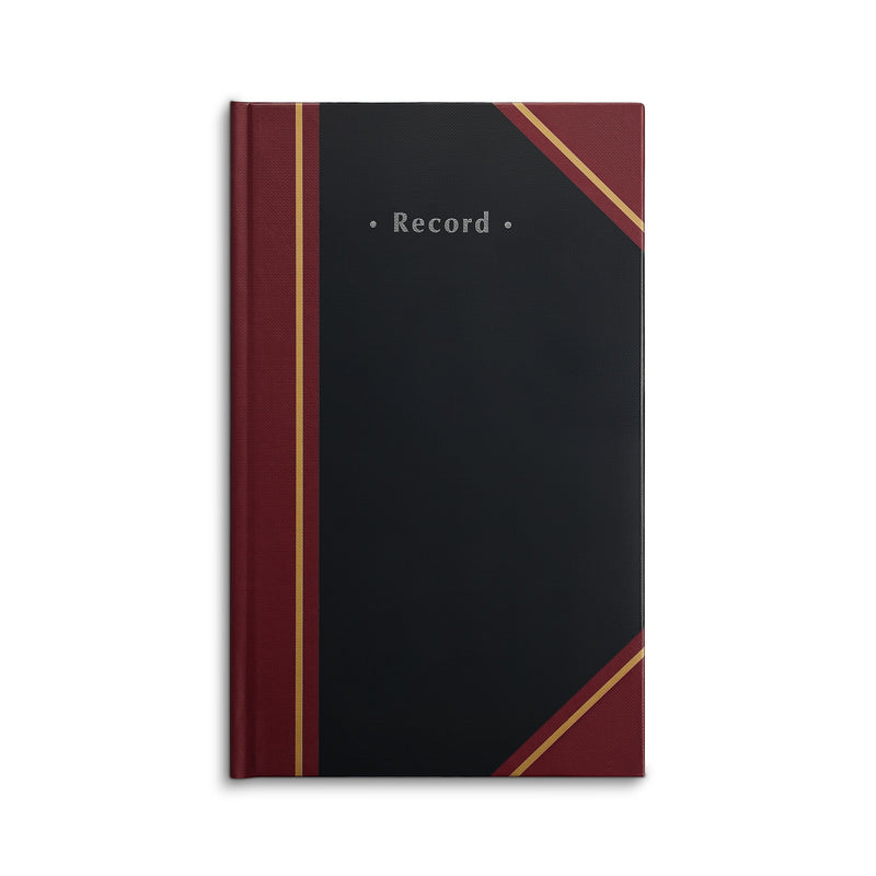 Staples Record Book, 7.25" x 11.75", Black/Burgundy (ST26513)