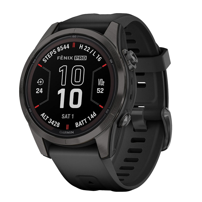 Garmin fenix 7S Pro Smart Watch, 42 mm, Carbon Gray & Black (GRM0277610)