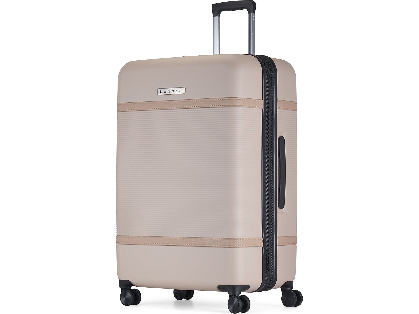 Bugatti Wellington 30" Hardside Suitcase, 8-Wheeled Spinner, TSA Checkpoint Friendly, Beige (HLG5128-COOKIE)